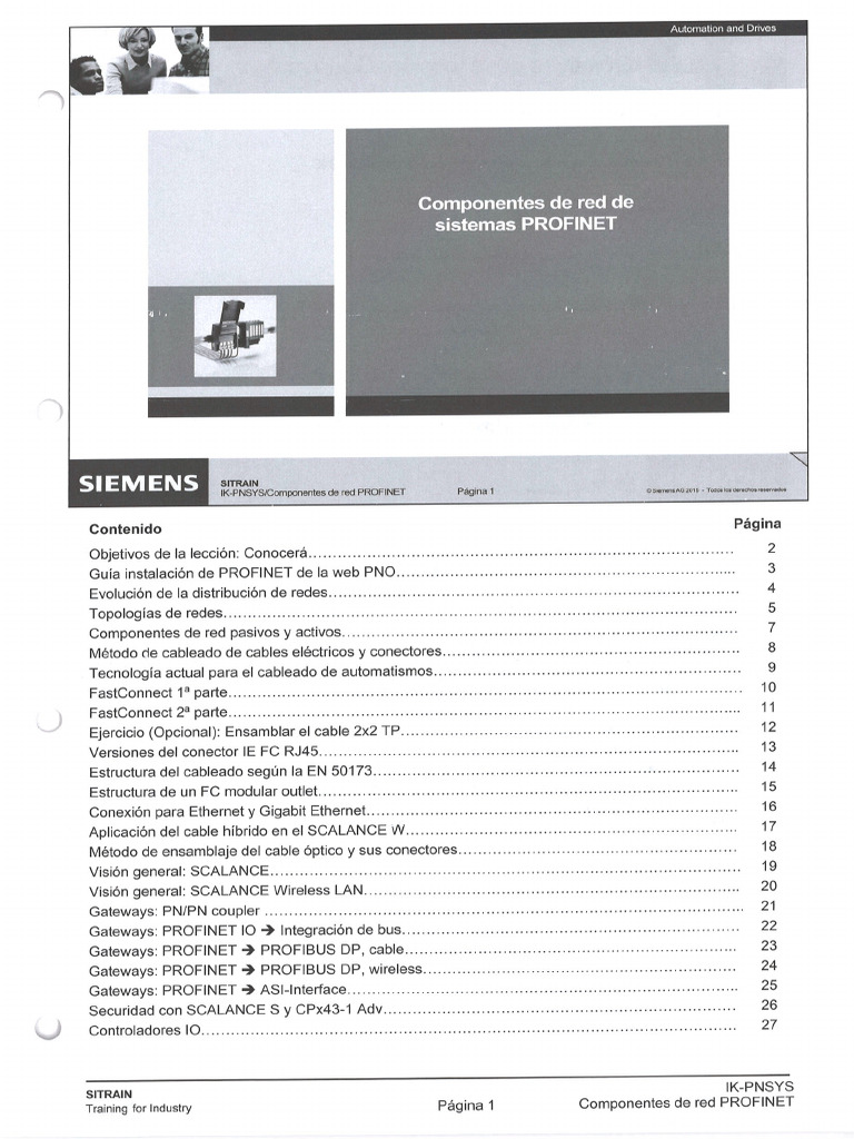 04 - Componentes de Red de Sistemas PROFINET | PDF