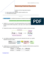 Writing & Balancing Chemical Equations Form 4J 2022