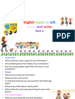 English Topics To Write and Talk Part 2