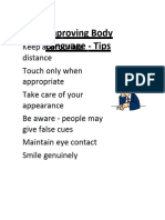 Improving Body Language - Tips
