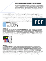 Versiones de Windows Desde La Mas Antigua A La Actualidad