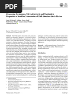 Processing Techniques, Microstructural and Mechanical Properties of Additive Manufactured 316L Stainless Steel: Review