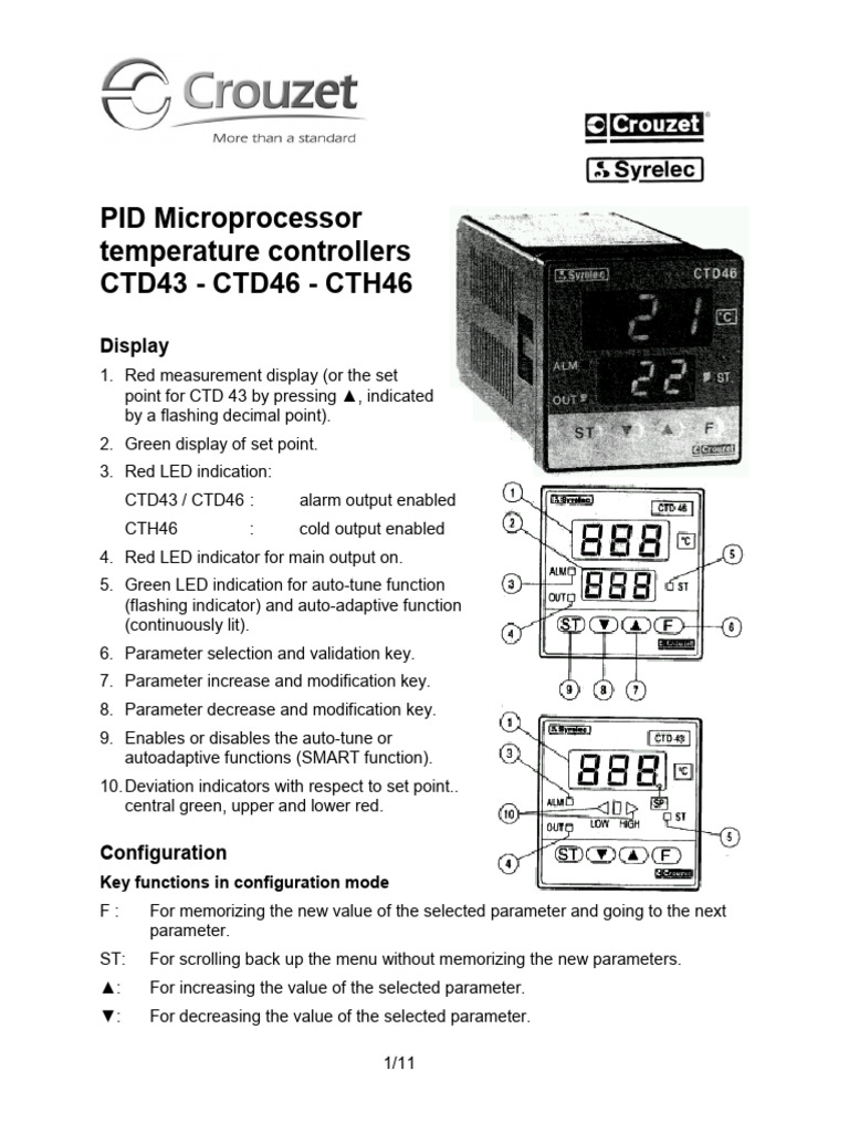 PID Microprocessor Temperature Controller Guide | PDF | Parameter ...