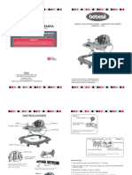 La Boleta Del Producto Es Su Garantia: Manual de Instrucciones / Andador para Bebés MODELO: 7106