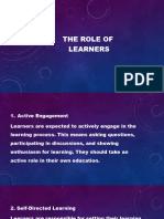 Role of The Learners Midterm 3