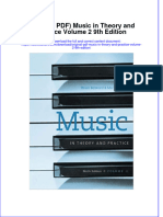 Original PDF Music in Theory and Practice Volume 2 9th Edition PDF