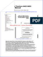 John Deere Tractors 6403 6603 Operators Manual