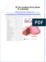 Original PDF On Cooking 7th by Sarah R Labensky PDF