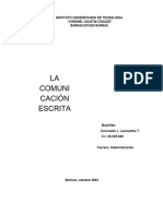 La Comunicacion Escrita