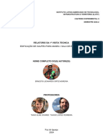 Relatorio 1ª Visita Tecnica