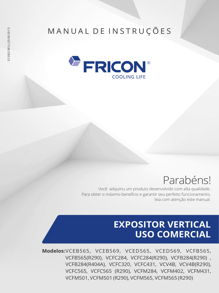 Manual da Cervejeira Fricon VCFC 284 | PDF | Reciclagem | Geladeira