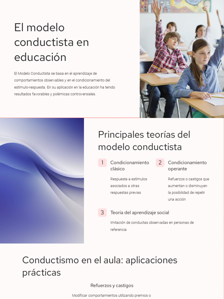 Modelo Conductista en Educación | PDF | Behaviorismo | Aprendizaje