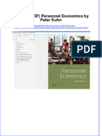 Original PDF Personnel Economics by Peter Kuhn PDF