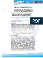 Contrato Administrativo de Servicios #001 TDR