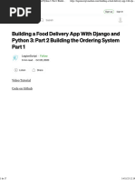 Building A Food Delivery App With Django and Python 3 Part 2 Building The Ordering System Part 1 by LegionScript Medium