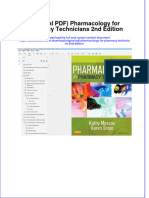 Original PDF Pharmacology For Pharmacy Technicians 2nd Edition PDF