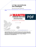 Manitou MLT 733 115 D St4 s3 Genuine Parts Catalogue