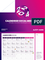 Calendrier Social Media 2024
