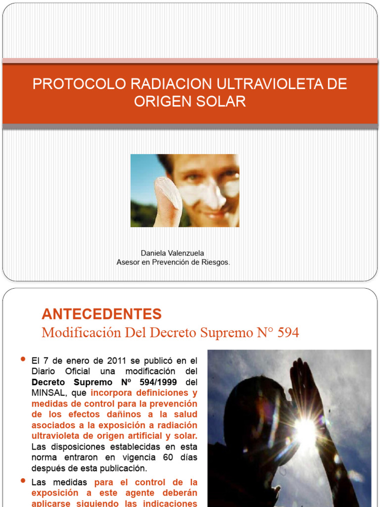 Protocolo Radiacion Ultravioleta de Origen Solar | PDF