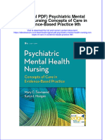 Original PDF Psychiatric Mental Health Nursing Concepts of Care in Evidence Based Practice 9th PDF