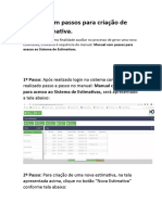 Criando Uma Nova Estimativa e Adionando Itens