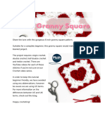 Crochet Pattern PDF Heart Granny Square 1