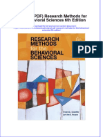 Original PDF Research Methods For The Behavioral Sciences 6th Edition PDF