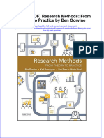 Original PDF Research Methods From Theory To Practice by Ben Gorvine PDF
