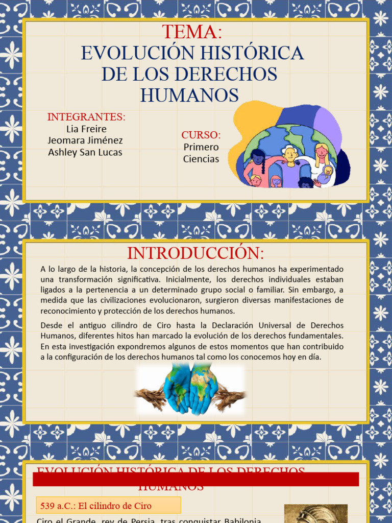 Evolución de los Derechos Humanos | PDF | Derechos humanos | Constitución