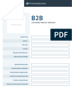 B2B Customer Profile Template PDF