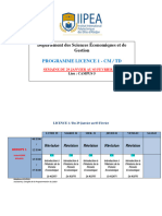 Prog. 1 - Du 29 Janvier Au 03 Février 2024 (Licence 1)