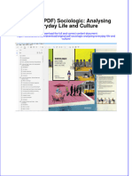 Original PDF Sociologic Analysing Everyday Life and Culture PDF