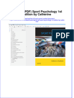 Original PDF Sport Psychology 1st Edition by Catherine PDF