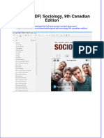 Original PDF Sociology 9th Canadian Edition PDF