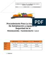 Procedimiento para La Inspección de Señalización y Equipos de Seguridad de La Procesadora PACKING - MAITO S.A.C