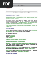 Aula 05 - Pessoa Natural - Nome Civil