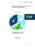 Plan de Trabajo de Monitoreo de Partículas Inhalables y Respirables