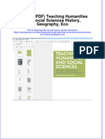 Original PDF Teaching Humanities and Social Sciences History Geography Eco PDF