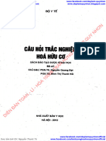 CÂU HỎI TRẮC NGHIỆM HÓA HỮU CƠ SÁCH ĐÀO TẠO DƯỢC SĨ ĐẠI HỌC NGUYỄN QUANG ĐẠT BỘ Y TẾ NXB Y HỌC 2012