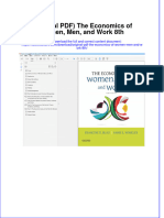 Original PDF The Economics of Women Men and Work 8th PDF