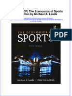 Original PDF The Economics of Sports 5th Edition by Michael A Leeds PDF