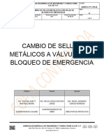 QDINCO-PT-CTN-46 CAMBIO DE SELLOS METÁLICOS A VÁLVULAS DE BLOQUEO DE EMERGENCIA Nuevo
