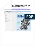 Original PDF Theory of Machines and Mechanisms 5th Edition PDF