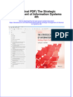 Original PDF The Strategic Management of Information Systems 4th PDF