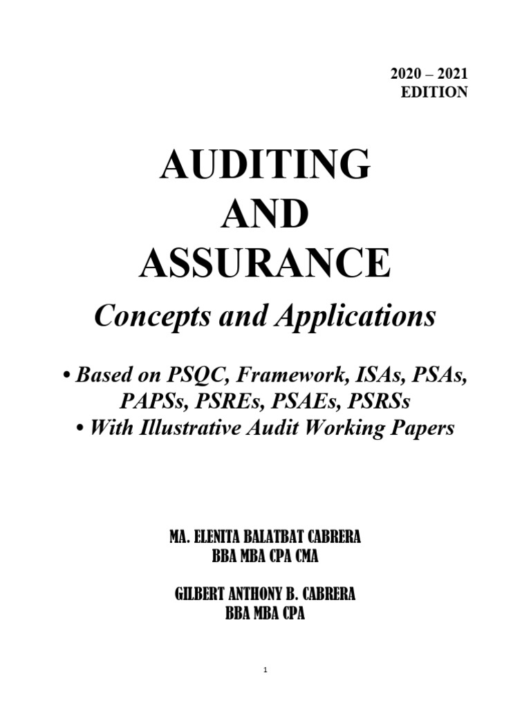 Auditing and Assurance Concepts Overview | PDF | Audit | Financial Audit