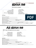 All About Me and Spelling Quiz Template