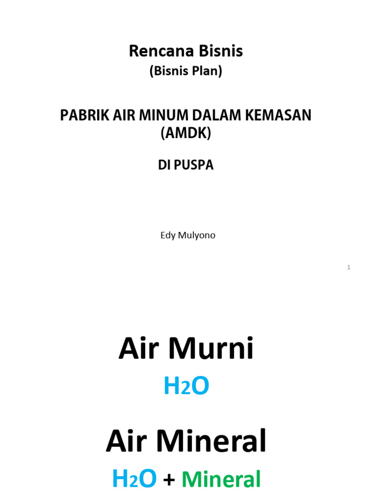 Membangun Pabrik Amdk Rev1 | PDF