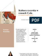 Kultura Rycerska - Y.halich, C.zoccarato - Uwagi KD 18.12.23