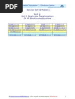 MaBNVCO08 Unit Five Graph and Transformations CH 13 Simultaneous Equations