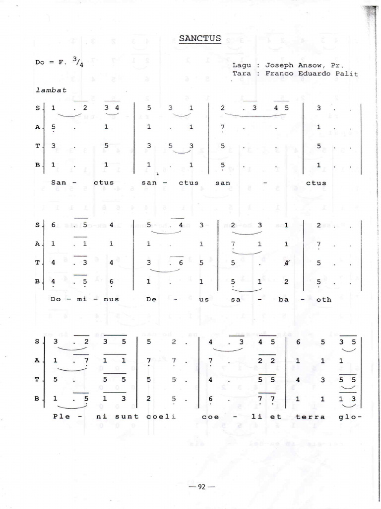 Sanctus Pdf